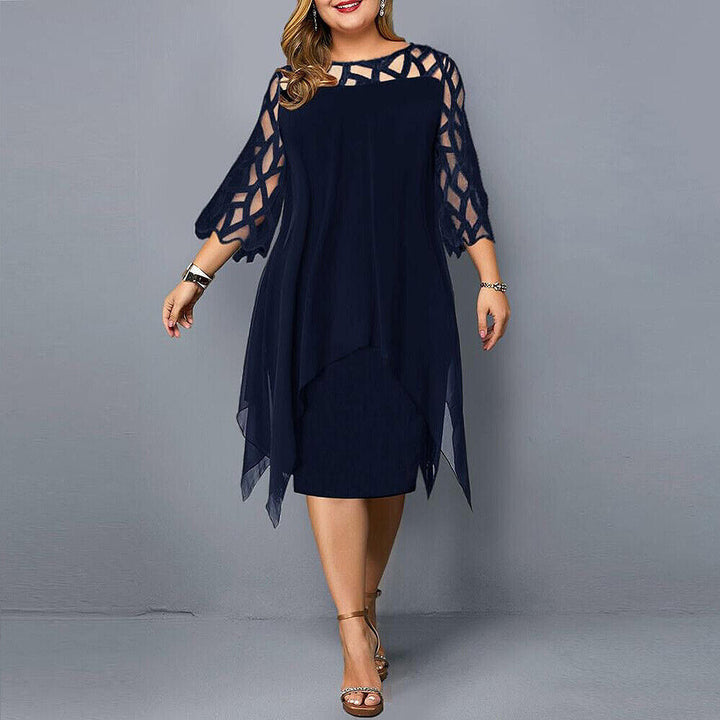Robe mi-longue superposée | Élégance et confort pour les grandes occasions