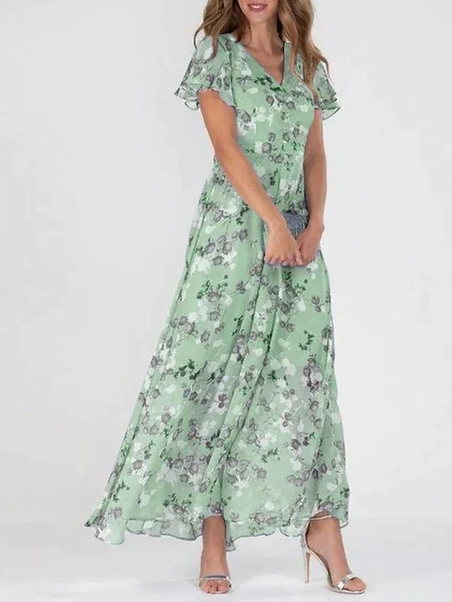 Robe longue fleurie | Élégance estivale