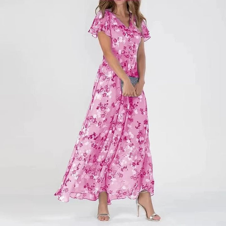 Robe longue fleurie | Élégance estivale