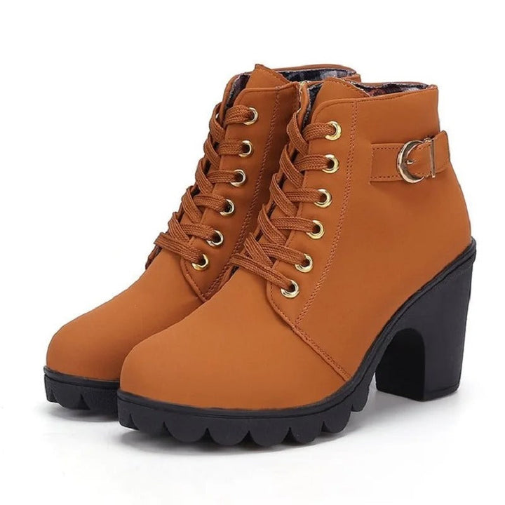 Bottines à talons lacées | Élégance robuste pour l’hiver