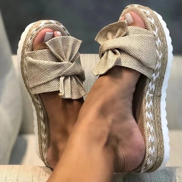 Sandales d’été | Style décontracté avec nœud élégant