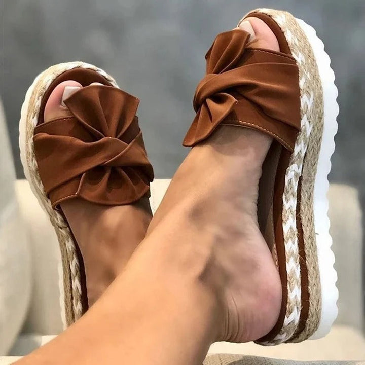Sandales d’été | Style décontracté avec nœud élégant