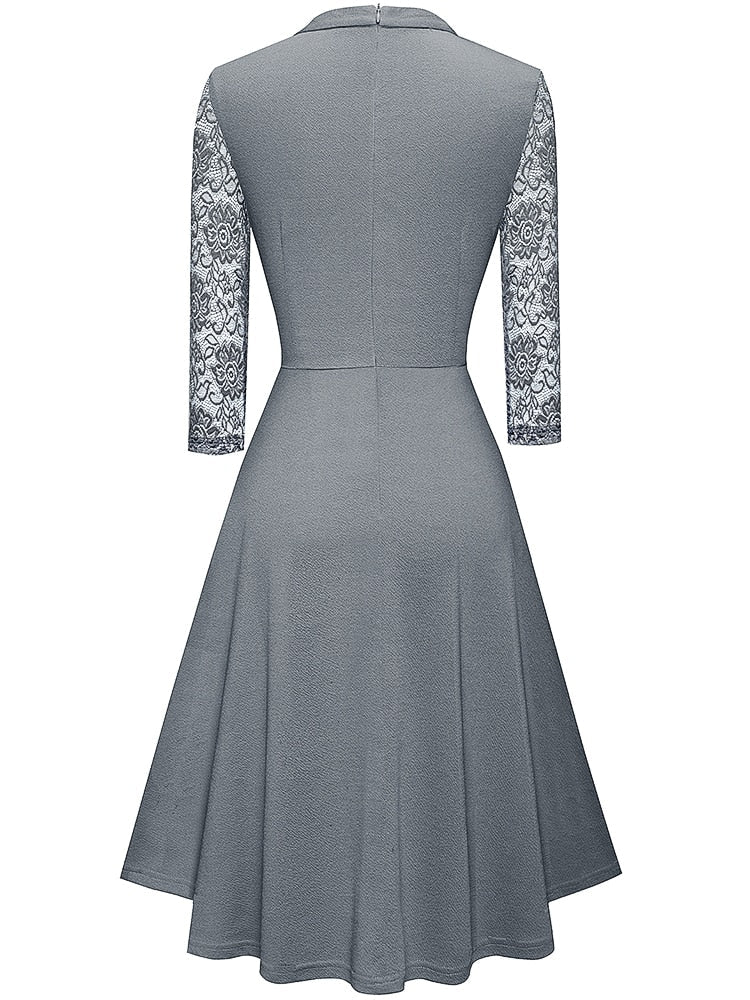 Robe élégante à manches en dentelle | Idéale pour les occasions spéciales