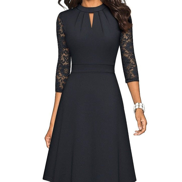 Robe élégante à manches en dentelle | Idéale pour les occasions spéciales
